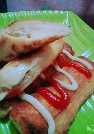 Foto resep Roti goreng beef with mozarella chees