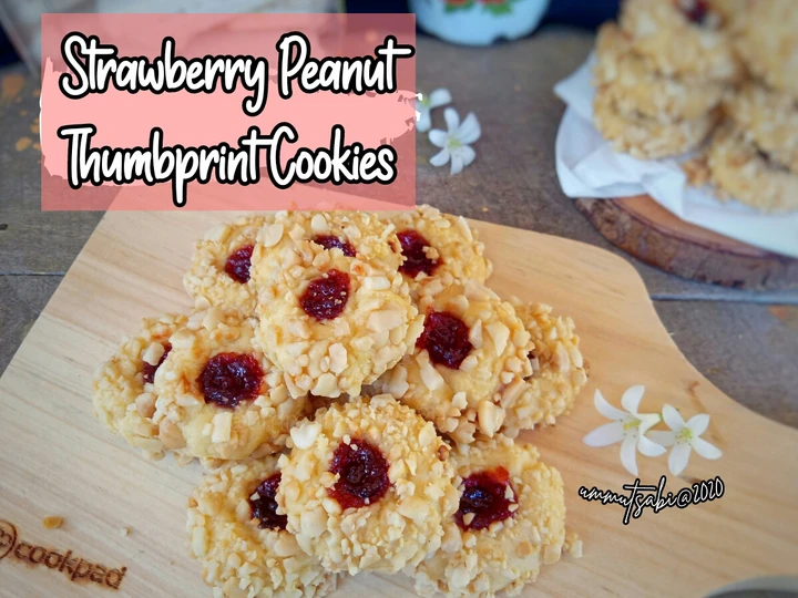 Easy Ways Make Recipes 🌸Strawberry Peanut Thumbprint Cookies the So Delicious Tasty.