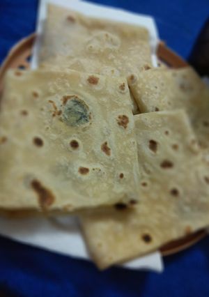 A picture of Roomali Roti on Kadhai.