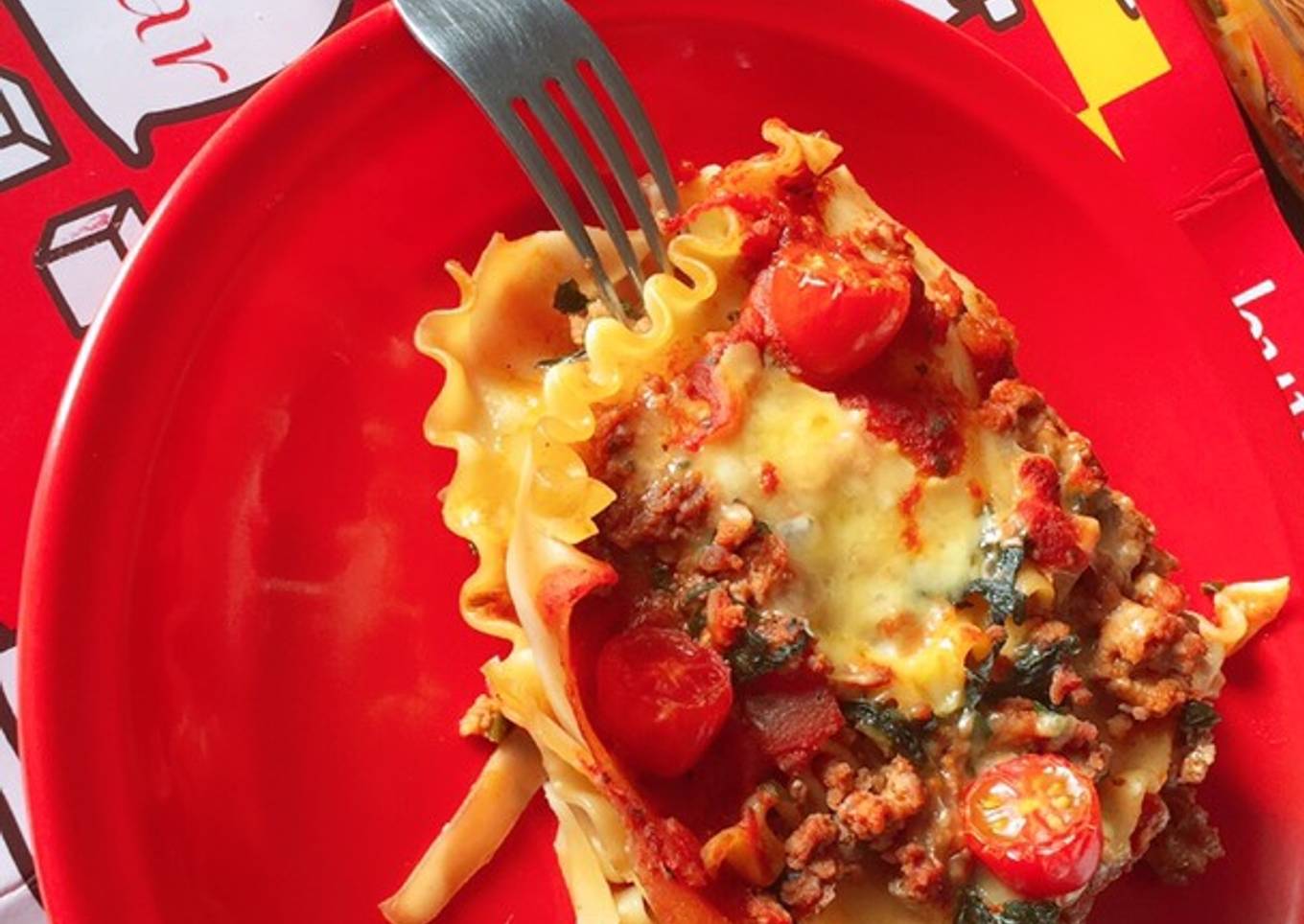 Lasaña con espinacas 🍝🥫