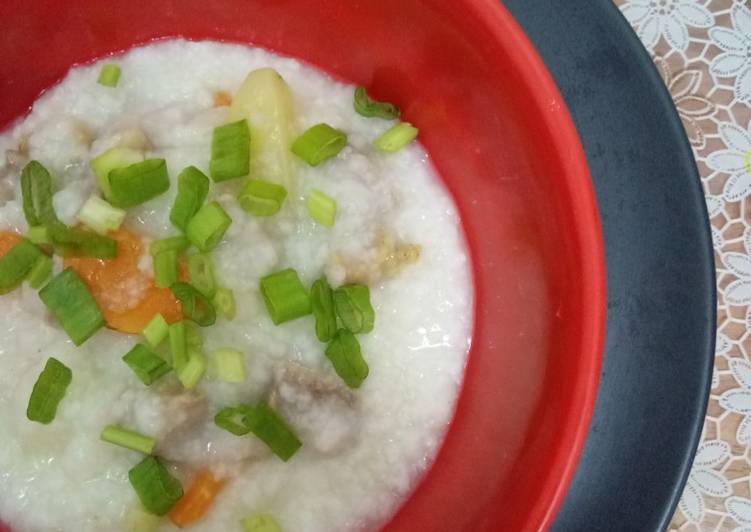 Cara Mudah Buat Bubur Nasi Daging yang Yummy