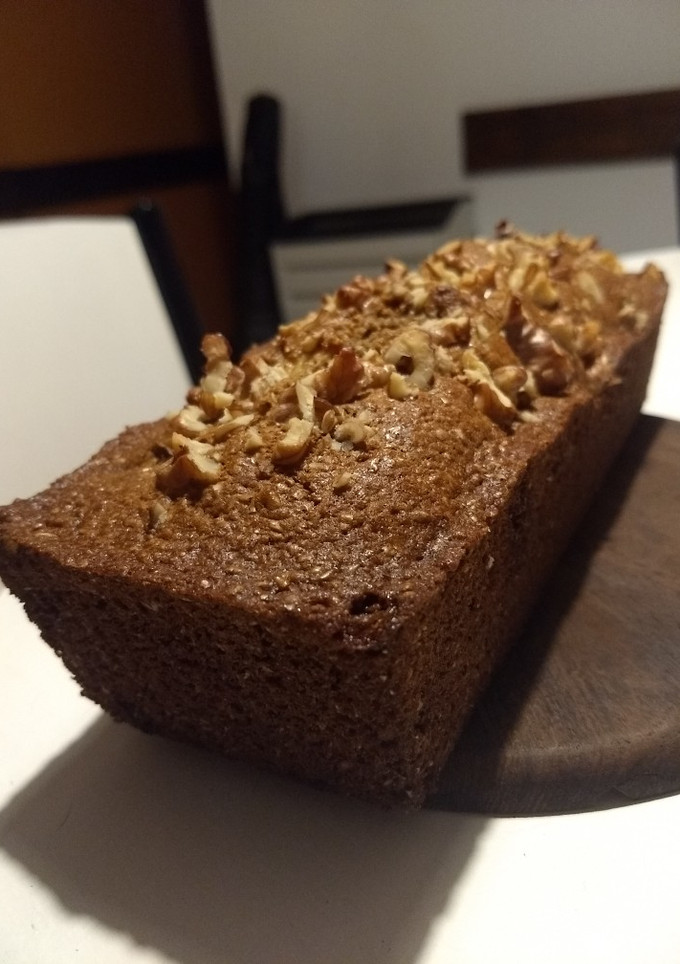Una foto de Budín Integral de Manzana, avena y Nuez (Saludable, NO VEGANO)