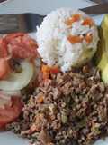 Salteado de carne de soya
