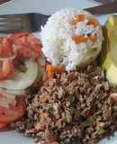 Salteado de carne de soya