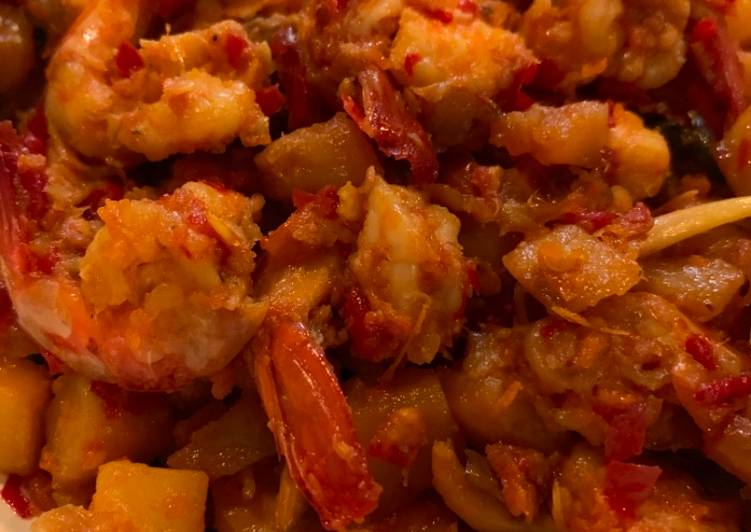 Resep Balado udang kentang, Sempurna
