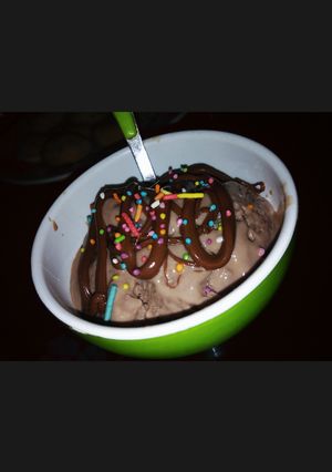 A picture of Chocolate ice cream.