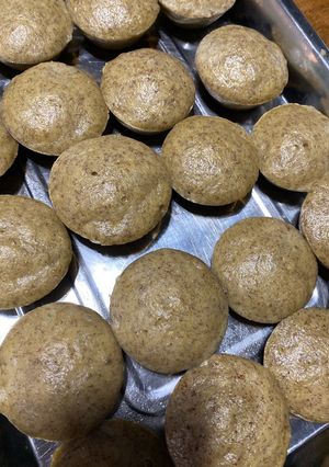 A picture of Steamed banana cupcakes.
