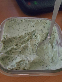 A picture of Cilantro sauce dip.