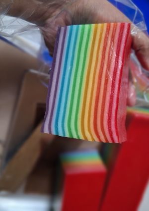 Foto resep Lapis pelangi /lapis pepe pelangi/lapis tepung tapioka