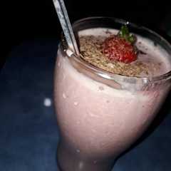 Una foto de Licuado helado de frutilla