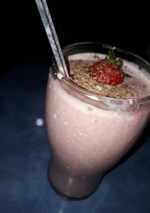 Una foto de Licuado helado de frutilla