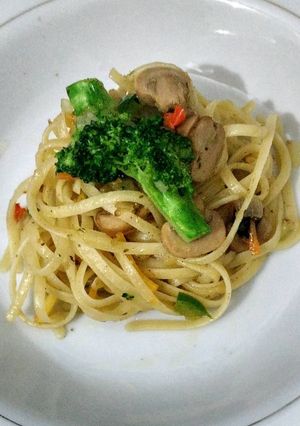 Foto resep Spicy veggie fettucini