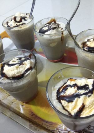 A picture of Cold coffee with Ice cream.