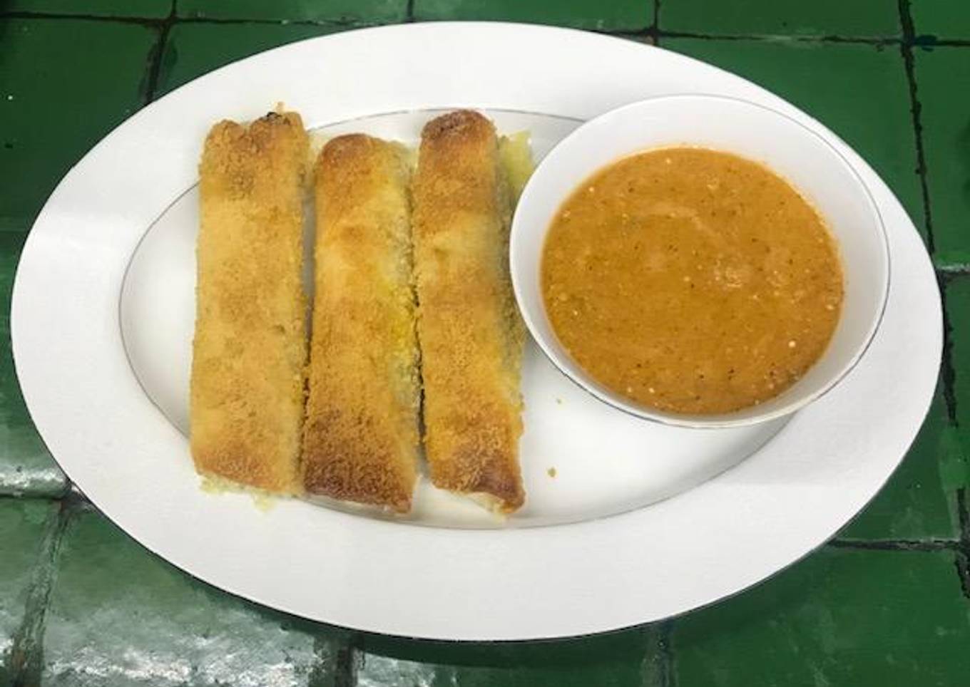 Flautas de queso al horno