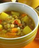 Sopa de arvejas con especias indias