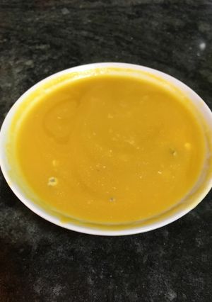 Una foto de Crema rápida de verduras con queso Roquefort