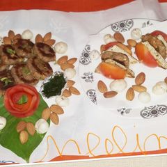 A picture of Potato and dry fruits cutlet, with roasted paneer.