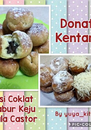 Foto resep Donat Kentang isi coklat, tabur keju dan gula castor