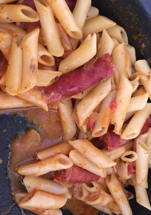 Una foto de Macarrones con chistorra