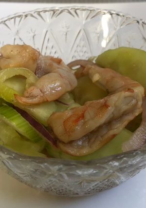 Una foto de Aguachile de camarón ahumado a la Sonorense