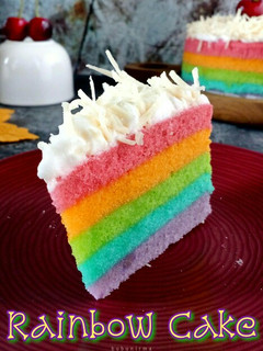 Foto resep Steamed Rainbow Cake