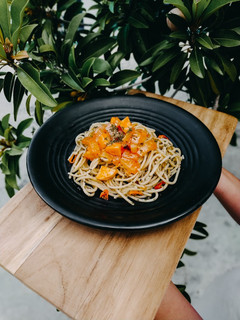 Foto resep Spaghetti Aglio e-Olio with Shrimp Ball Sauce