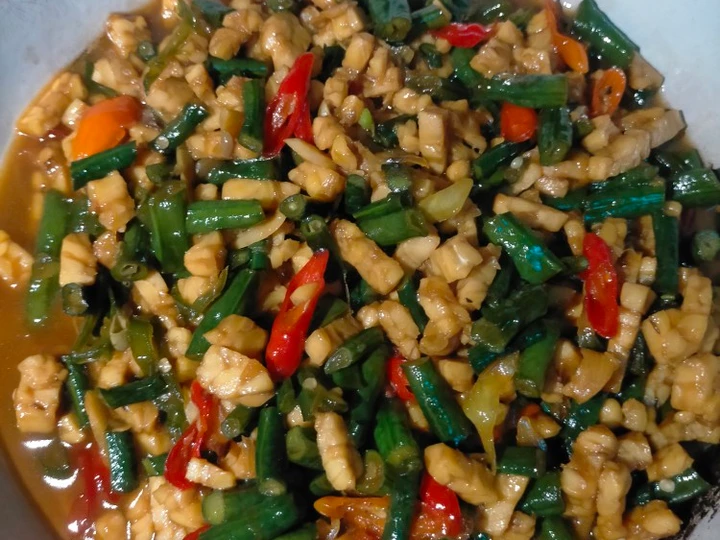 Langkah Mudah untuk Menyiapkan Resep Tumis kacang panjang dan tempe yang  Bikin Ketagihan Anti Ribet, Lezat Sekali