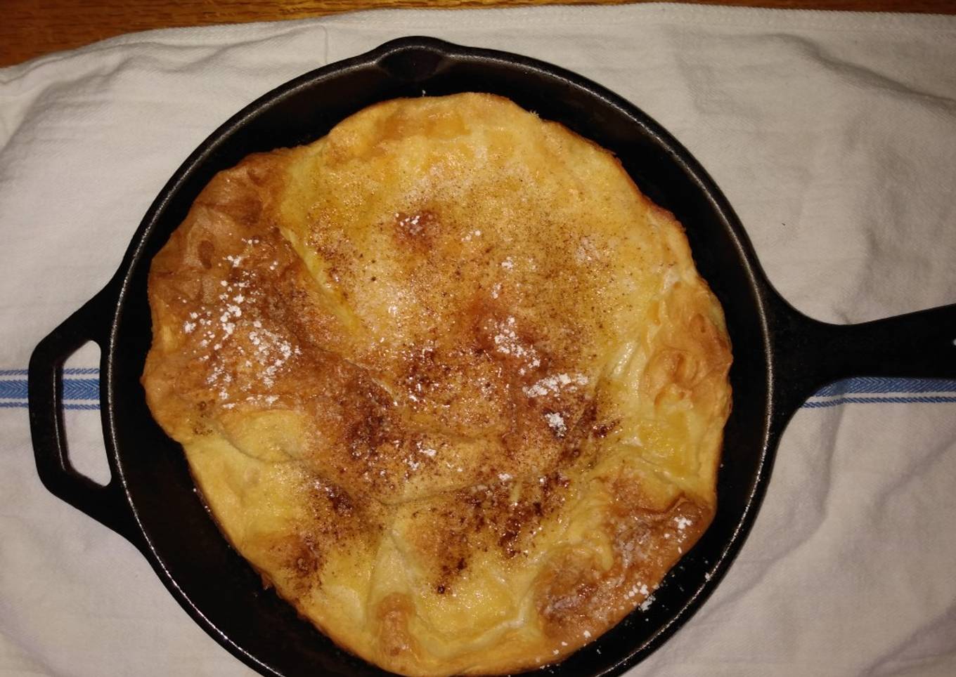 German pancakes in black metal