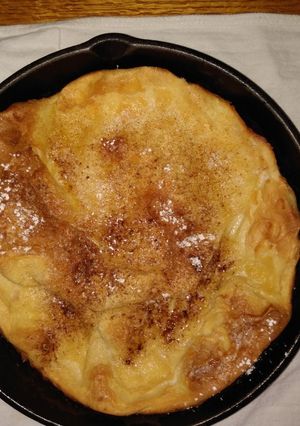 A picture of Black Iron Skillet German Pancakes.