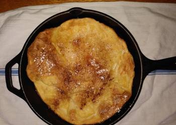 How To Cooking Recipe Black Iron Skillet German Pancakes Home Style