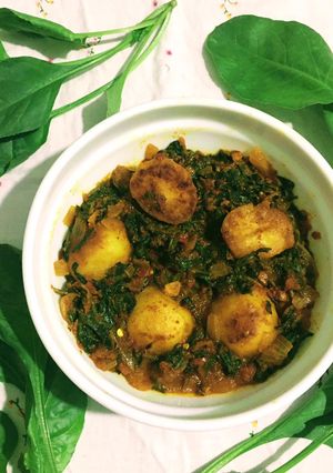 A picture of Aloo Palak.