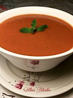 Una foto de Sopa fria gazpacha