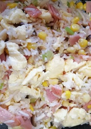 A picture of Mushroom Fried Rice.
