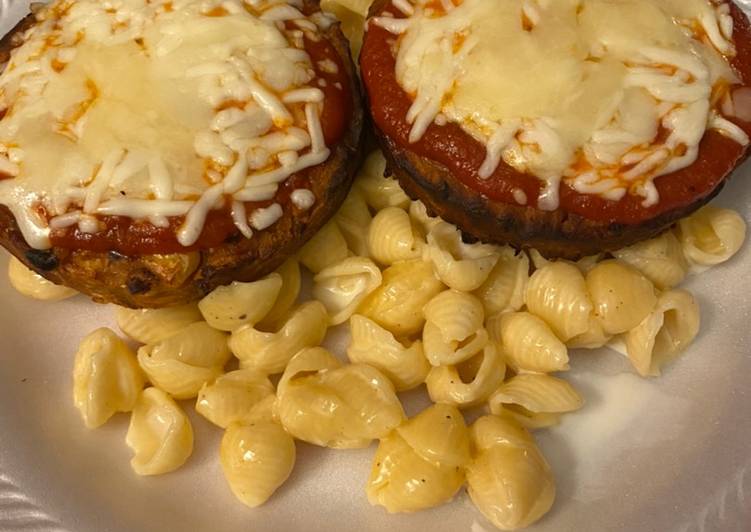 Steps to Make Super Quick Homemade Veggie parmesan over mac &amp; cheese