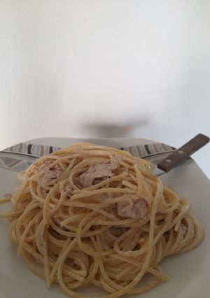 Una foto de Los clásicos (para estudiantes sin tiempo) Pasta con atún y crema