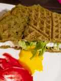 Waffles de hojas de betarraga