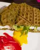 Waffles de hojas de betarraga