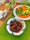 Boiled Vegetables with Braised Shiitake Mushroom Dipping Sauce (Vegan)