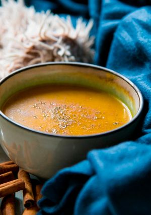 Sütőtök krémleves (tejmentes, laktózmentes, vegetáriánus) recept fotója