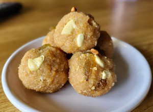 A picture of Churma ladoo.