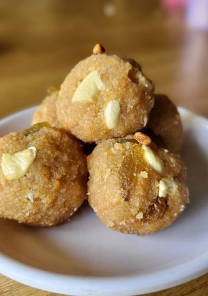 A picture of Churma ladoo.