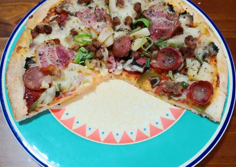 Quick Pizza Crust with 4 Ingredients ????😋