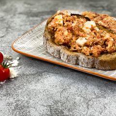A picture of Strapatsada (Greek Eggs with Tomatoes).