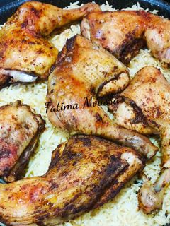 صورة لوصفة أرز مع دجاج بالفرن