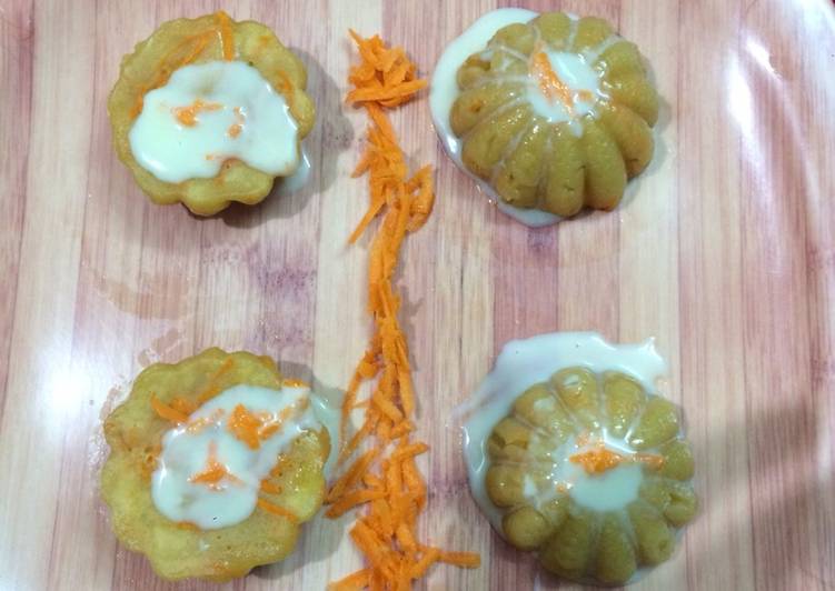 Carrot muffin in microwave eggless