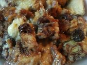 A picture of homemade bread pudding
