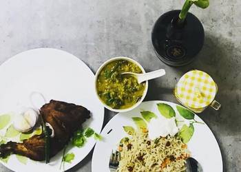 New Recipe Easy veg fried rice with kerala style chicken fry and dal palak curry Very Delicious New Recipe Easy veg fried rice with kerala style chicken fry and dal palak curry Very Delicious