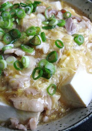 A picture of Hot Tofu With Chicken & Egg Sauce.