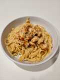 Creamy Fettuccine with Chicken Bites