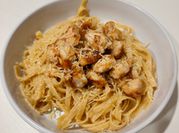A picture of lemon butter garlic sauce